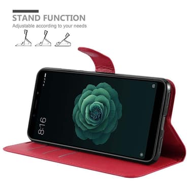 Xiaomi Mi A2 / Mi 6X Plånboksfodral Skal (Röd)