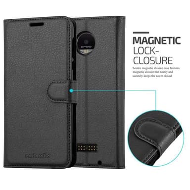 Motorola MOTO Z FORCE Plånboksfodral Skal (Svart)