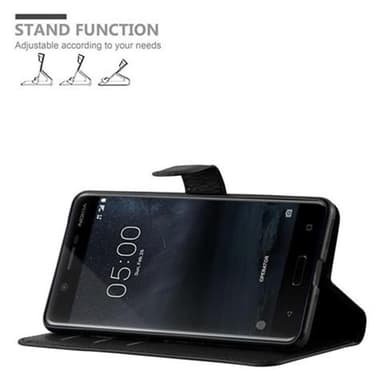 Nokia 5 2017 Plånboksfodral Skal (Svart)