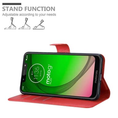 Motorola MOTO G7 PLAY Plånboksfodral Skal (Röd)