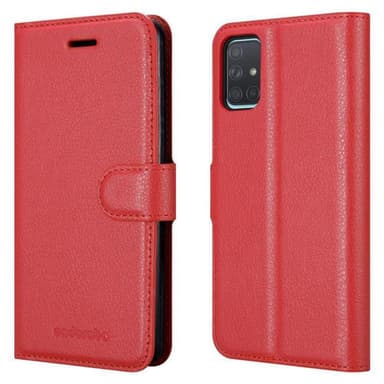 Samsung Galaxy A71 5G Plånboksfodral Skal (Röd)