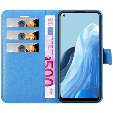Oppo FIND X5 LITE / Reno7 5G Plånboksfodral Skal (Blå)