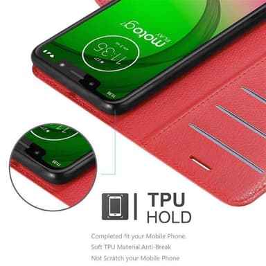 Motorola MOTO G7 PLAY Plånboksfodral Skal (Röd)