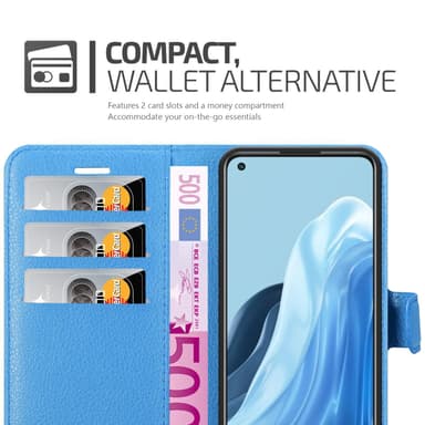 Oppo FIND X5 LITE / Reno7 5G Plånboksfodral Skal (Blå)