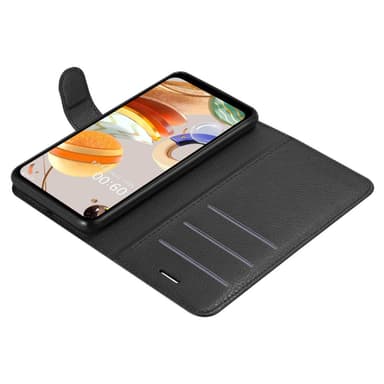 LG K61 Plånboksfodral Skal (Svart)