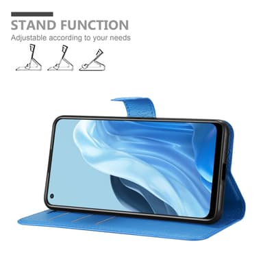 Oppo FIND X5 LITE / Reno7 5G Plånboksfodral Skal (Blå)