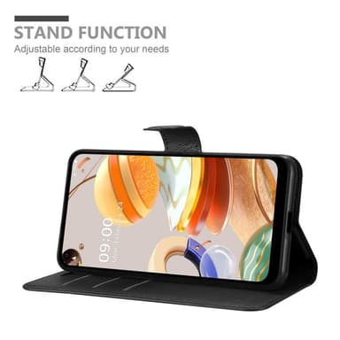 LG K61 Plånboksfodral Skal (Svart)