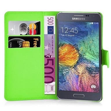 Samsung Galaxy A7 2015 Plånboksfodral Skal (Grön)