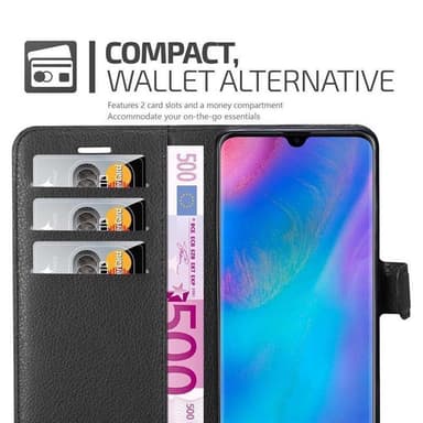 Huawei P30 PRO Plånboksfodral Skal (Svart)