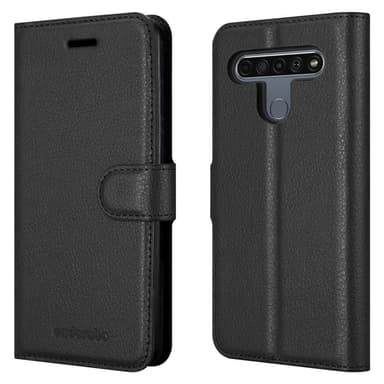 LG K61 Plånboksfodral Skal (Svart)