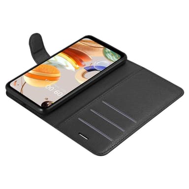 LG K61 Plånboksfodral Skal (Svart)