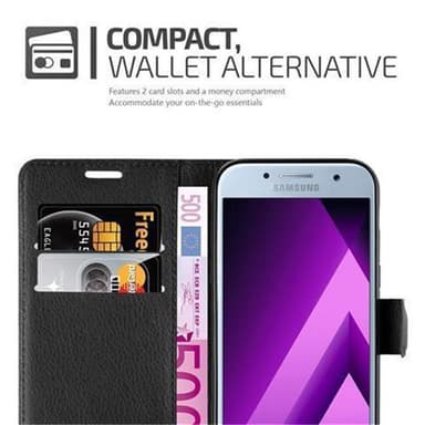 Samsung Galaxy A3 2017 Plånboksfodral Skal (Svart)