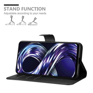 Realme 8i / Narzo 50 4G Plånboksfodral Skal (Svart)