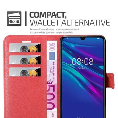 Huawei Y6 2019 Plånboksfodral Skal (Röd)
