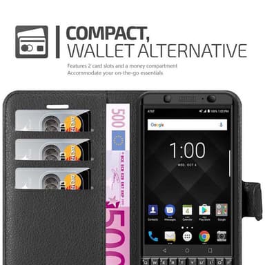 Blackberry KEYONE Plånboksfodral Skal (Svart)