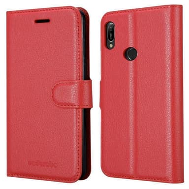 Huawei Y6 2019 Plånboksfodral Skal (Röd)
