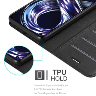 Realme 8i / Narzo 50 4G Plånboksfodral Skal (Svart)