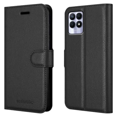 Realme 8i / Narzo 50 4G Plånboksfodral Skal (Svart)