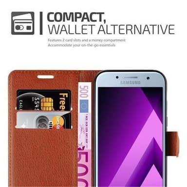 Samsung Galaxy A3 2017 Plånboksfodral Skal (Brun)