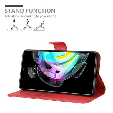 Motorola EDGE 20 Plånboksfodral Skal (Röd)