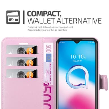 Alcatel 1S 2020 Plånboksfodral Skal (Rosa)