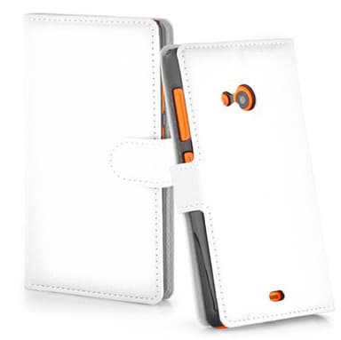 Nokia Lumia 535 Plånboksfodral Skal (Vit)