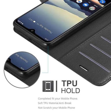 Nokia 7.2 Plånboksfodral Skal (Svart)