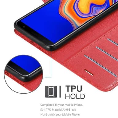 Samsung Galaxy J4 PLUS Plånboksfodral Skal (Röd)