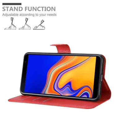 Samsung Galaxy J4 PLUS Plånboksfodral Skal (Röd)