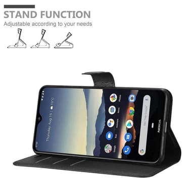 Nokia 7.2 Plånboksfodral Skal (Svart)