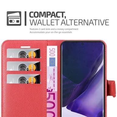 Samsung Galaxy NOTE 20 PLUS Plånboksfodral Skal (Röd)