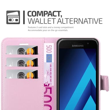 Samsung Galaxy A3 2017 Plånboksfodral Skal (Rosa)