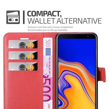 Samsung Galaxy J4 PLUS Plånboksfodral Skal (Röd)