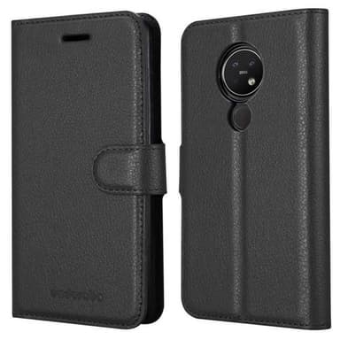Nokia 7.2 Plånboksfodral Skal (Svart)