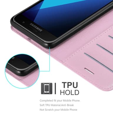 Samsung Galaxy A3 2017 Plånboksfodral Skal (Rosa)