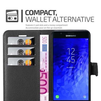 Samsung Galaxy J7 2018 Plånboksfodral Skal (Svart)