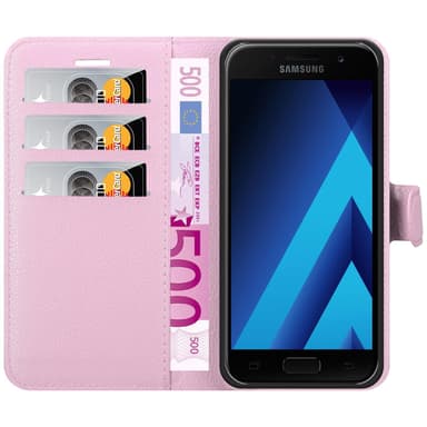 Samsung Galaxy A3 2017 Plånboksfodral Skal (Rosa)