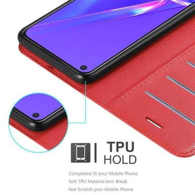 Oppo A72 Plånboksfodral Skal (Röd)