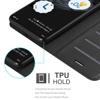 Google PIXEL 7 PRO Plånboksfodral Skal (Svart)