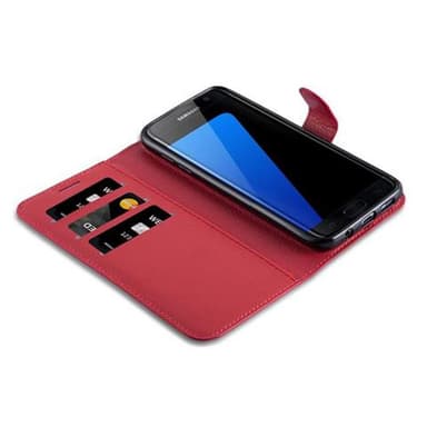 Samsung Galaxy S7 EDGE Plånboksfodral Skal (Röd)