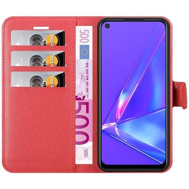 Oppo A72 Plånboksfodral Skal (Röd)