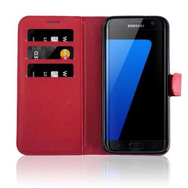 Samsung Galaxy S7 EDGE Plånboksfodral Skal (Röd)