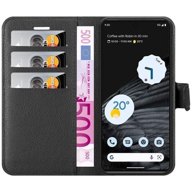 Google PIXEL 7 PRO Plånboksfodral Skal (Svart)