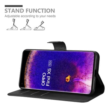 Oppo FIND X5 Plånboksfodral Skal (Svart)