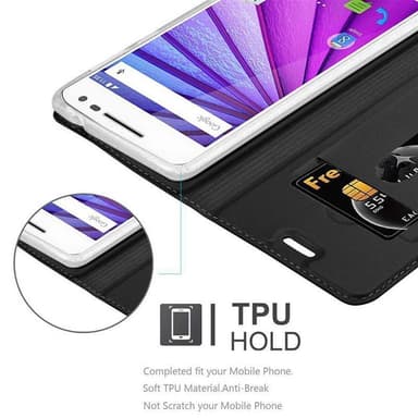Motorola MOTO G3 Fodral Skal Case (Svart)