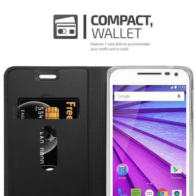 Motorola MOTO G3 Fodral Skal Case (Svart)