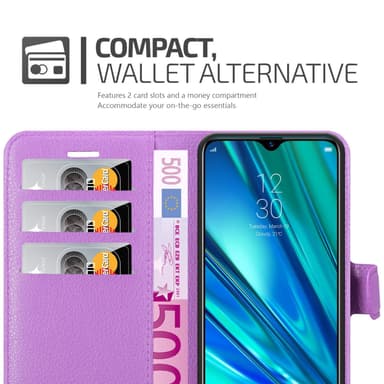 Realme 5 PRO / Realme Q Plånboksfodral Skal (Lila)