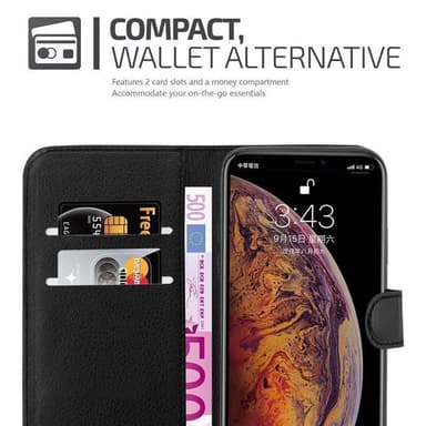 iPhone XS MAX Plånboksfodral Skal (Svart)