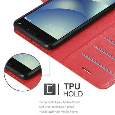 Asus ZenFone 4 MAX (5.5 tum) Plånboksfodral Skal (Röd)