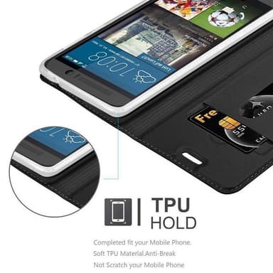 HTC ONE M9 Fodral Skal Case (Svart)